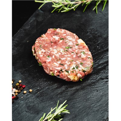 Steack haché de veau emmental persil
